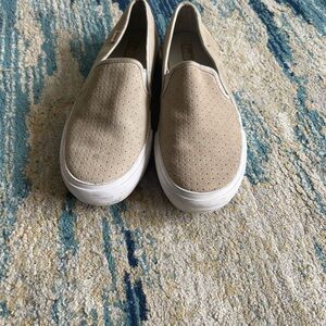 Keds Men's Beige Perforated Slip-On Loafers